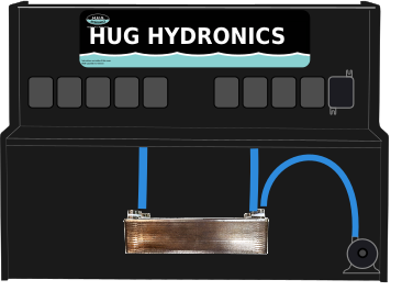 the hug hydronics in floor heating system proline tank comes with a heat exchanger inside to work with any boiler