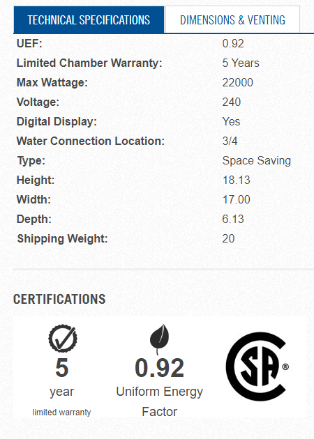 22KW Electric Tankless State Water Heater [Just Heater]