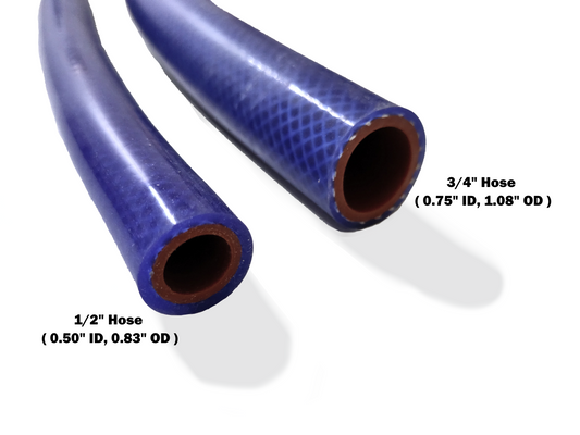 1/2" Small Standard Silicone Heater Hose - 0.50" ID - 0.83" OD - by the foot