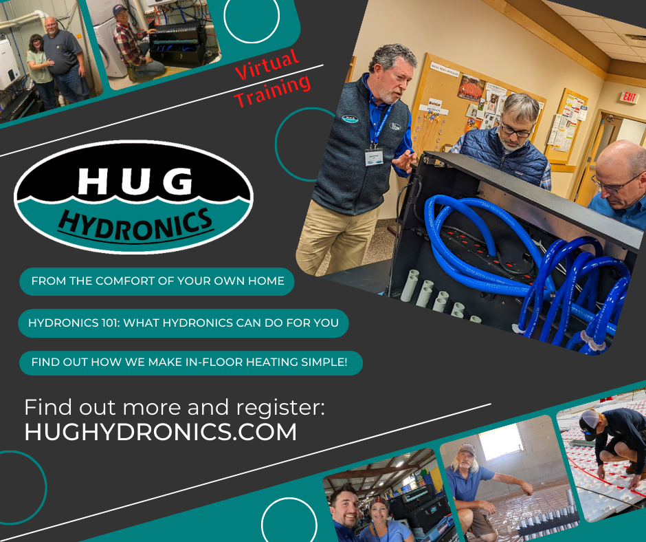 HUG Hydronics Training 101: Friday, January 12