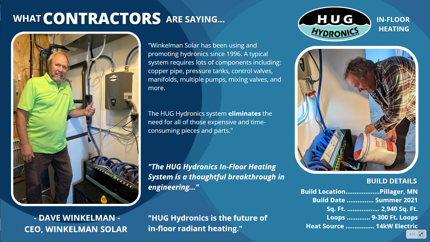HUG Hydronics eliminates the need for all those expensive parts