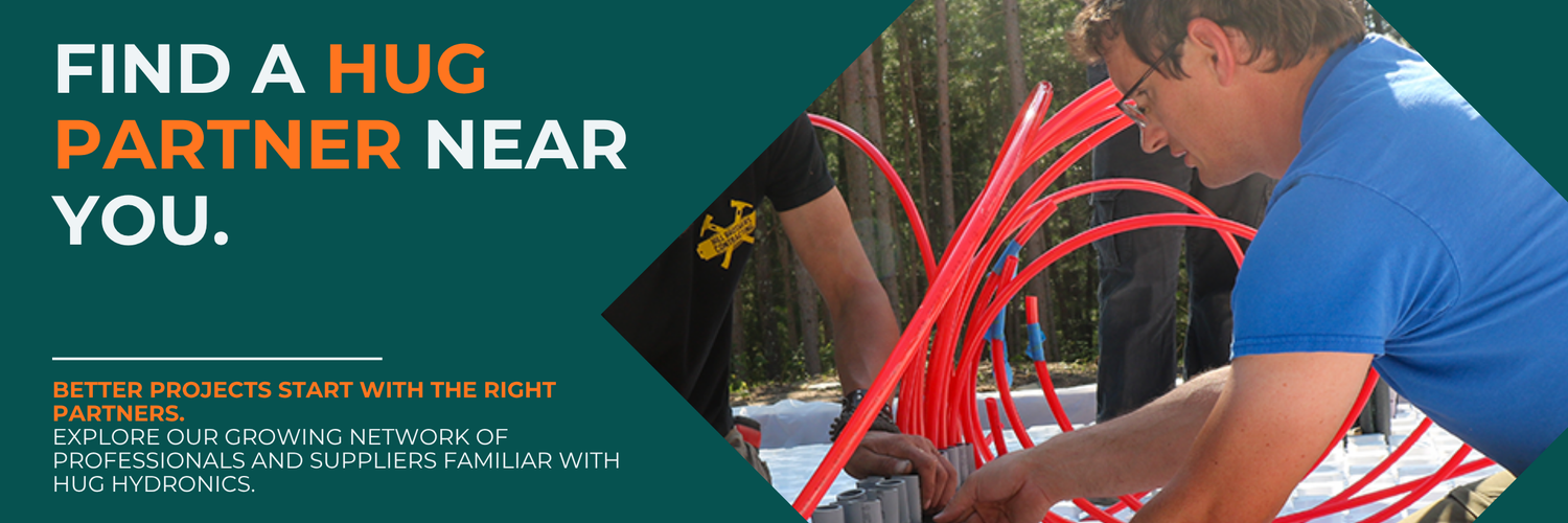HUG Hydronics network of radiant heating installers, partners and suppliers