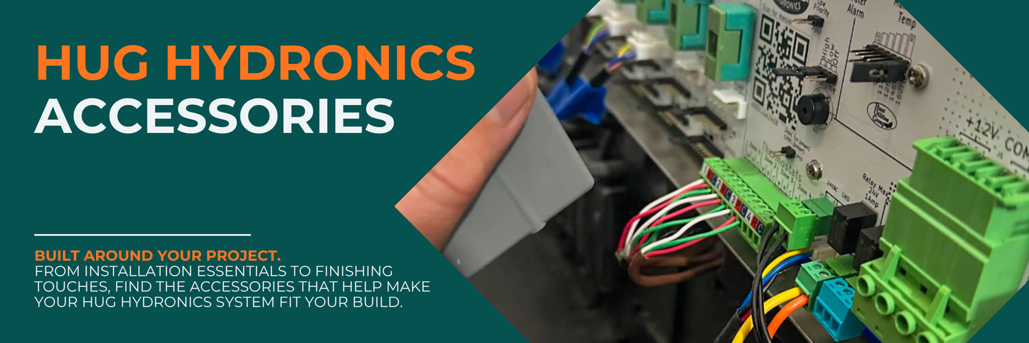 Accessories and components for customizing a HUG Hydronics radiant heating system